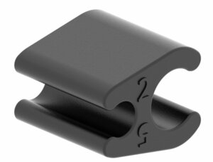 Kabelbefestigungs-Clip für 5 mm und 5 mm Hülle Set à 10 Stk. schwarz 