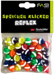 FASI Speichenklicker Reflex Beutel à 36 Stück, farblich sortiert 