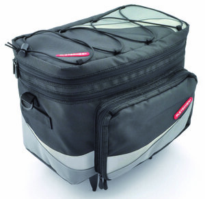Pletscher Gepäckträgertasche Basilea mit 3-Punkt Adapter schwarz 
