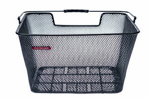 Pletscher Korb Standard auf Gepäckträger fein mit 3Punkteadapter schwarz