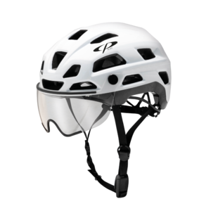 CP Bike CYLITE Helmet visor clear white matt/black shiny L/XL