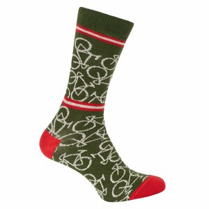 Le Patron Bicycle Socks army green 39-42