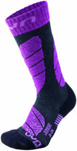 UYN Junior Ski Socks anthracite melange / violet