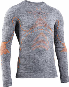 X-BIONIC Men Energy Accumulator 4.0 Melange Shirt LG SL grey melange/orange XL